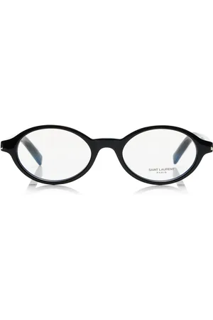Saint Laurent Jeanne Oval-Frame Acetate Glasses, , OS