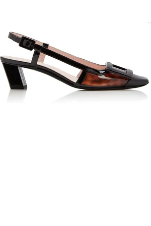 Roger Vivier Belle Vivier Tortoiseshell PVC Slingback Pumps, , IT 36