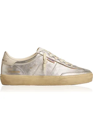 Golden Goose Soul-Star Laminated Leather Sneakers, , IT 38