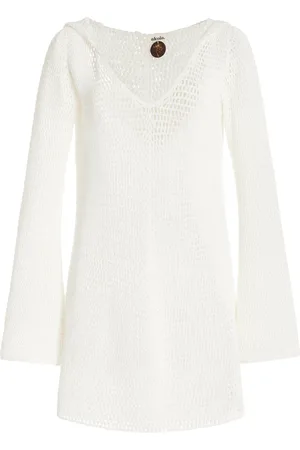 Akoia Swim Exclusive Plata Hooded Crocheted-Cotton Mini Dress, , S