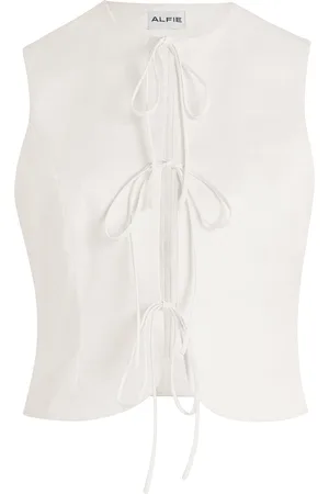 Alfie Exclusive Neda Bow-Detail Cotton Top, , XS