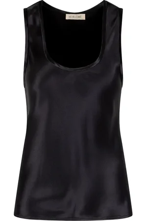 Heirlome Margot Scoop-Neck Silk Tank Top, , S