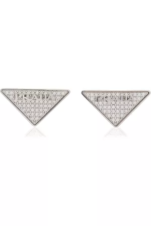 Symbole silver earrings in silver - Prada