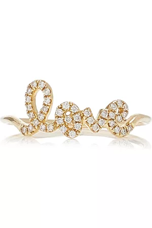 Sydney Evan Love Script 14K Diamond Ring, , US 6.5, , Gifts For Her