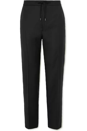 Mr P. Straight-Leg Virgin Wool Drawstring Tuxedo Trousers