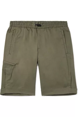 UNIVERSAL WORKS Straight-Leg Long-Length Logo-Embroidered Cotton-Twill  Shorts for Men