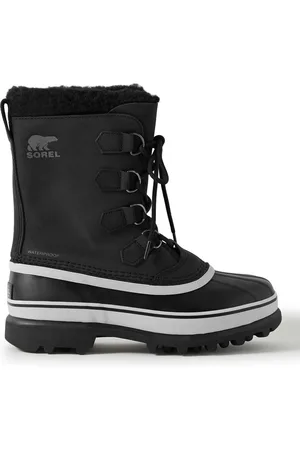 sorel Caribou™ Faux Shearling-Trimmed Nubuck and Rubber Snow Boots