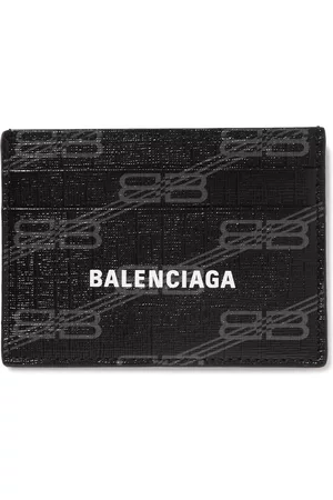 Balenciaga Logo-Print Coated-Canvas Cardholder