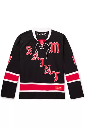 Supreme Black Scarface Embroidered Synthetic Paneled Hockey Jersey L Supreme