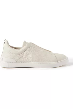 Ermenegildo Zegna Triple Stitch™ Full-Grain Leather Slip-On Sneakers