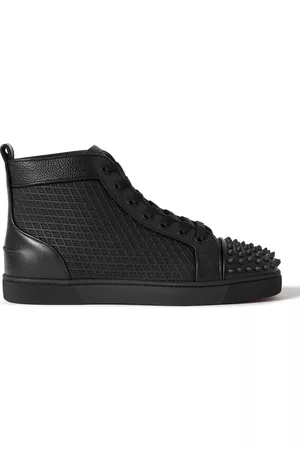 Christian Louboutin Black Louis Spikes Sneakers for Men