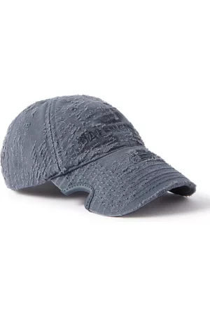 Balenciaga Logo-Embroidered Distressed Cotton-Twill Baseball Cap