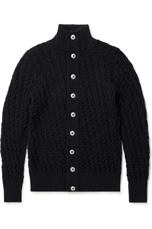 S.N.S. HERNING Stark Textured Virgin Wool Cardigan