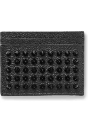 Christian Louboutin Kios Studded Full-Grain Leather Cardholder