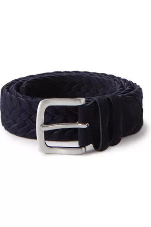MR P. 3.5cm Woven Leather Belt for Men