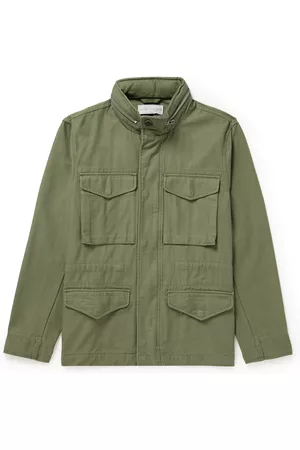 ASPESI Brushed Cotton-Gabardine Field Jacket for Men