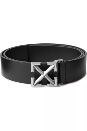 Off-White - White leather belt with metal logo OWRB112F23LEA001 - buy with  Latvia delivery at Symbol