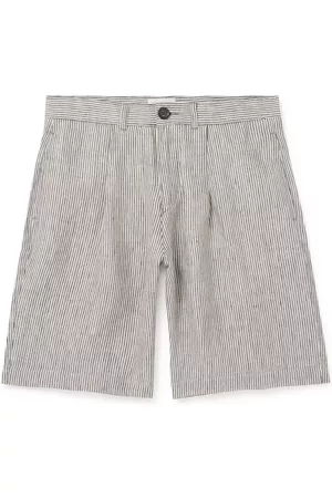 OLIVER SPENCER Osborne Straight-Leg Checked Organic Linen Shorts