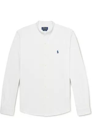 Embroidered Cotton Pique Polo Shirt in Black - Polo Ralph Lauren