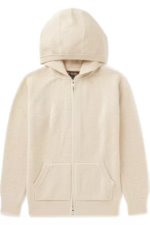 Loro Piana Waffle-Knit Virgin Wool Zip-Up Hoodie