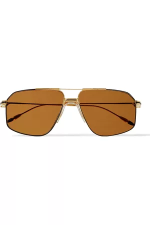JACQUES MARIE MAGE Jagger Aviator-Style -Tone Titanium Sunglasses