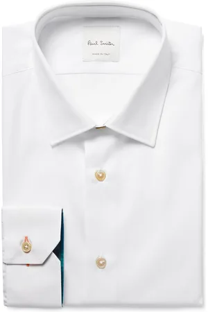 Paul Smith Slim-Fit Contrast-Cuff Cotton-Poplin Shirt