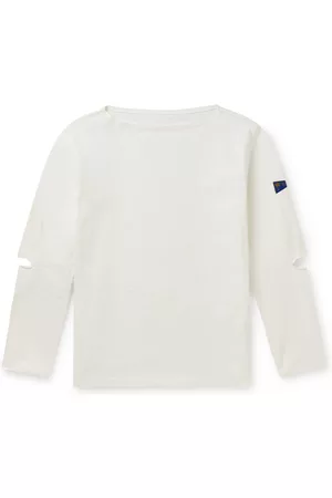 KAPITAL Logo-Appliquéd Cut-Out Printed Cotton-Jersey T-Shirt