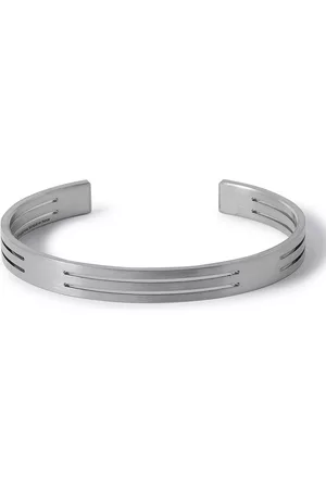 Le Gramme 19g Punched Ribbon Brushed Recycled Black Sterling Cuff