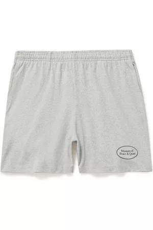 Straight-Leg Logo-Print Cotton-Jersey Shorts