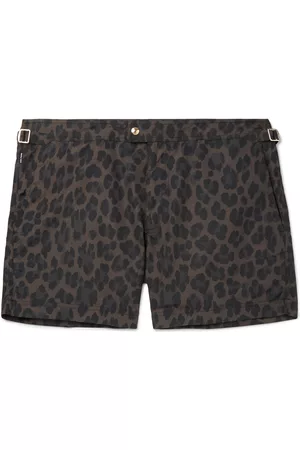 Tom Ford Slim-Fit Short-Length Leopard-Print Swim Shorts