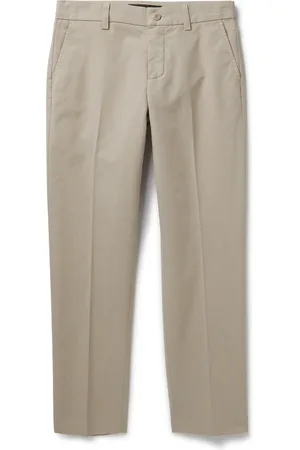 Loro Piana Vance Straight-Leg Stretch-Cotton Trousers