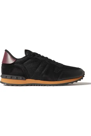 VALENTINO GARAVANI Rockrunner Suede, Leather and Mesh Sneakers