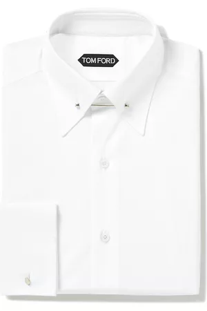 Tom Ford Slim-Fit Pinned-Collar Double-Cuff Cotton-Poplin Shirt