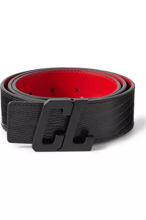 Christian Louboutin Men's Bizbelt Logo Buckle Belt