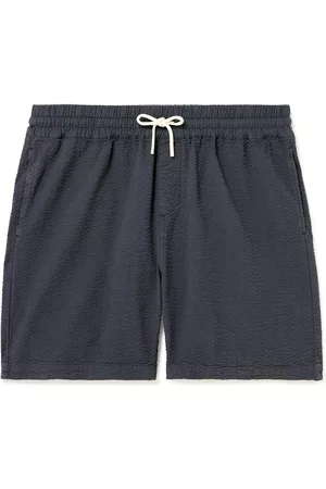 Portuguese Flannel Atlantico Straight-Leg Cotton-Seersucker Drawstring Shorts