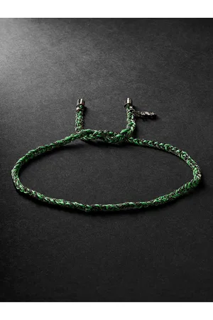 CAROLINA BUCCI Lucky Money Blackened Gold and Silk Bracelet