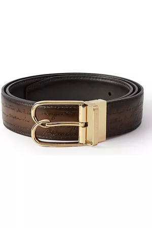 Berluti B Volute Scritto 3.5cm Venezia Leather Belt