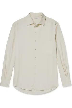 Loro Piana André Garment-Dyed Silk Shirt
