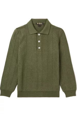 Loro Piana Wool, Silk and Cashmere-Blend Piqué Polo Shirt