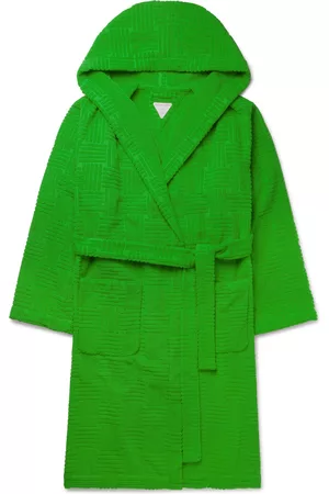 Bottega Veneta Intrecciato Cotton-Terry Hooded Robe