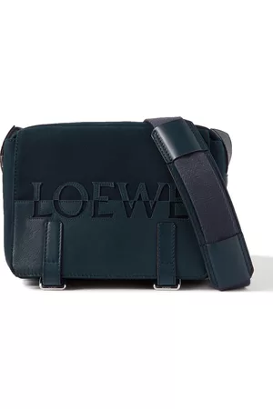 Loewe Military XS Leather-Trimmed Canvas Messenger Bag