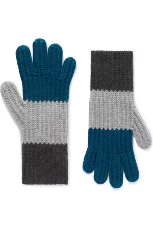 Loro Piana Striped Cashmere Gloves