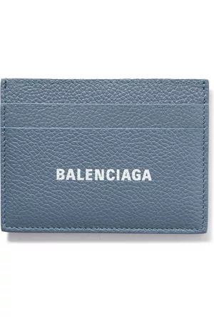 Balenciaga Logo-Print Full-Grain Leather Cardholder