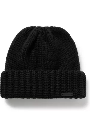 Saint Laurent Logo-Appliquéd Ribbed Cashmere Beanie
