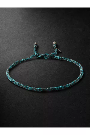 CAROLINA BUCCI Lucky Wisdom Blackened Gold and Silk Bracelet