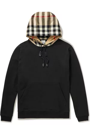 Burberry Men's Rose-Print Fleece Hoodie