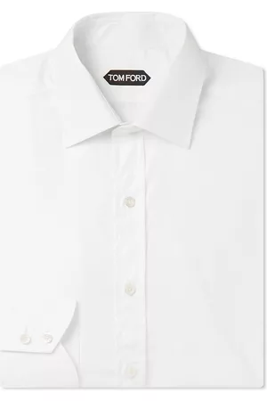 Tom Ford Cutaway-Collar Cotton-Poplin Shirt