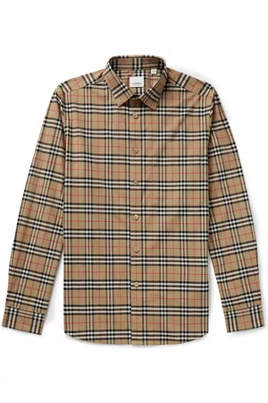 Burberry Camouflage Check Poplin Shirt for Men