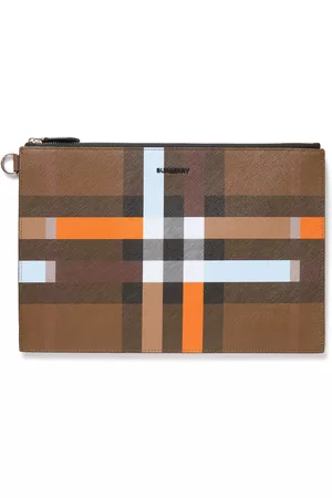 BURBERRY Leather-Trimmed Checked Coated-Canvas Wallet for Men