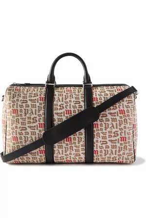 Moncler 8 Moncler Palm Angels Leather-Trimmed Logo-Jacquard Weekend Bag